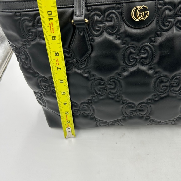Women’s Gucci GG matelasse black leather tote bag made in Italy NWT - Picture 12 of 13